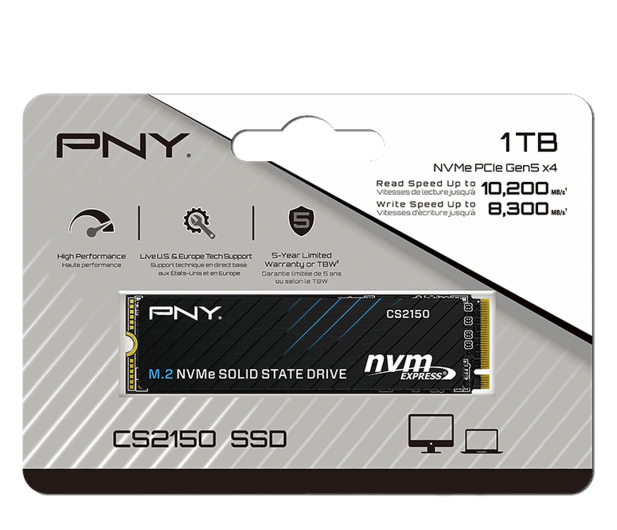 PNY 1TB M.2 PCIe Gen5 NVMe CS2150 - 1319321 - zdjęcie 3